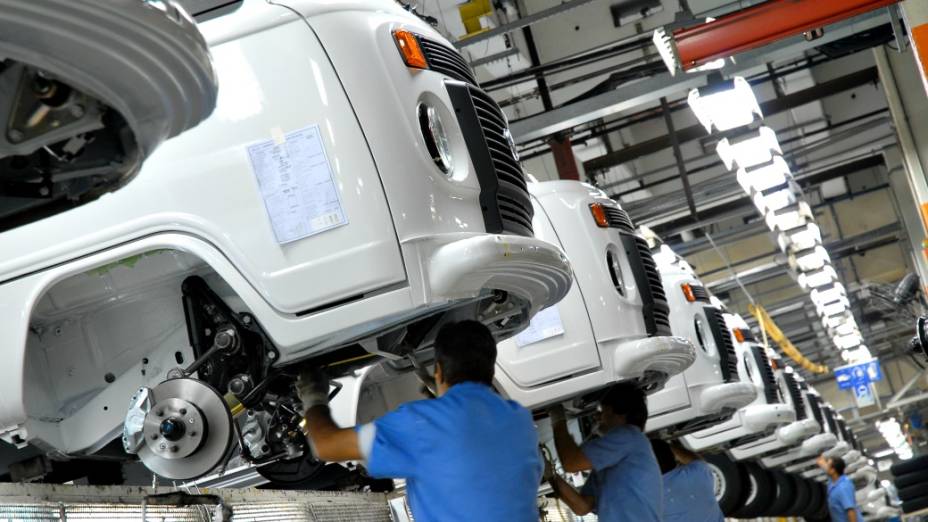 A linha de produção da Kombi, em São Bernardo do Campo, empregava cerca de 140 funcionários