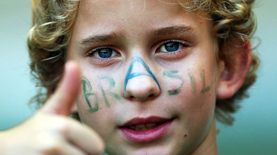 Torcida antes da partida entre Brasil e Uruguai válida pela semifinal da Copa das Confederações, no Estádio Mineirão, em Belo Horizonte