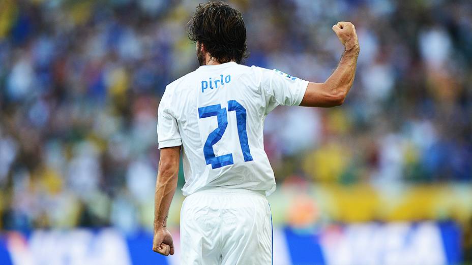 Pirlo durante partida entre Itália e México pela Copa das Confederações, no Maracanã