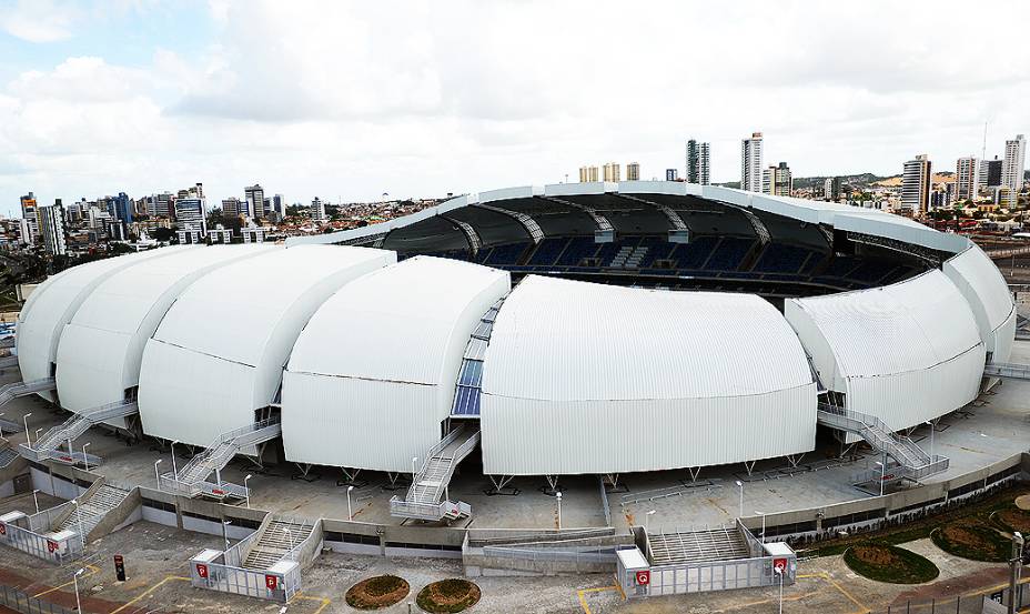 Vista externa da Arena das Dunas, em Natal