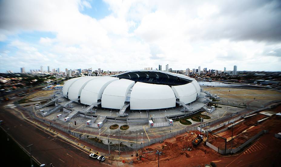 Vista externa da Arena das Dunas, em Natal