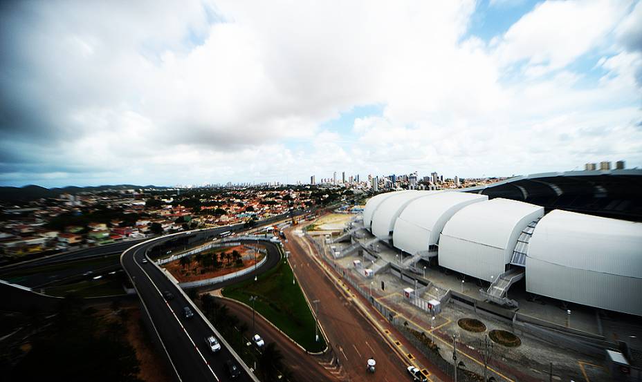 Vista externa da Arena das Dunas, em Natal