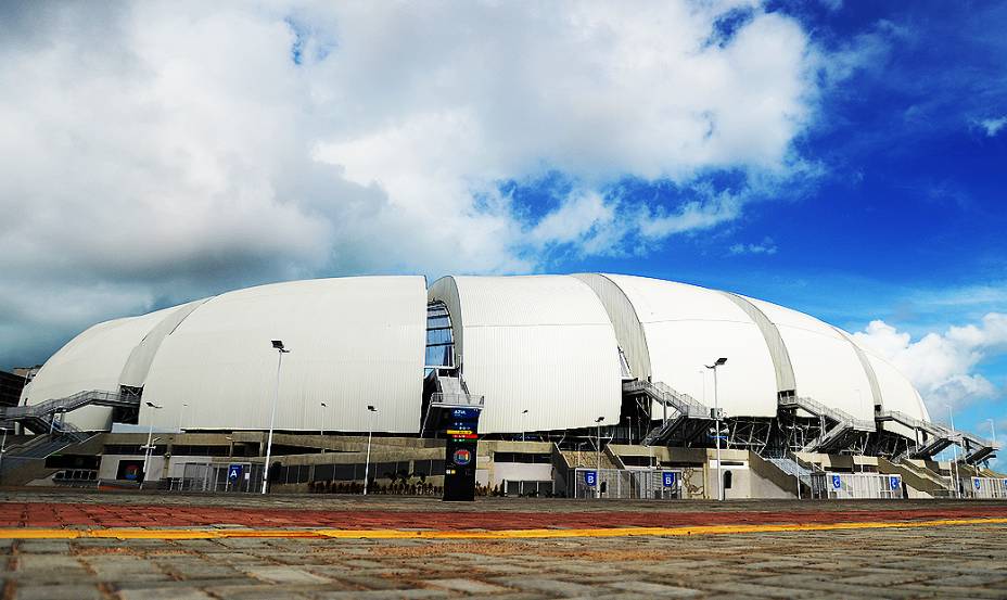 Vista externa da Arena das Dunas, em Natal