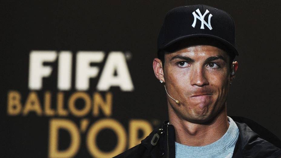Cristiano Ronaldo antes da cerimônia de premiação da Bola de Ouro da Fifa em Zurique, Suíça