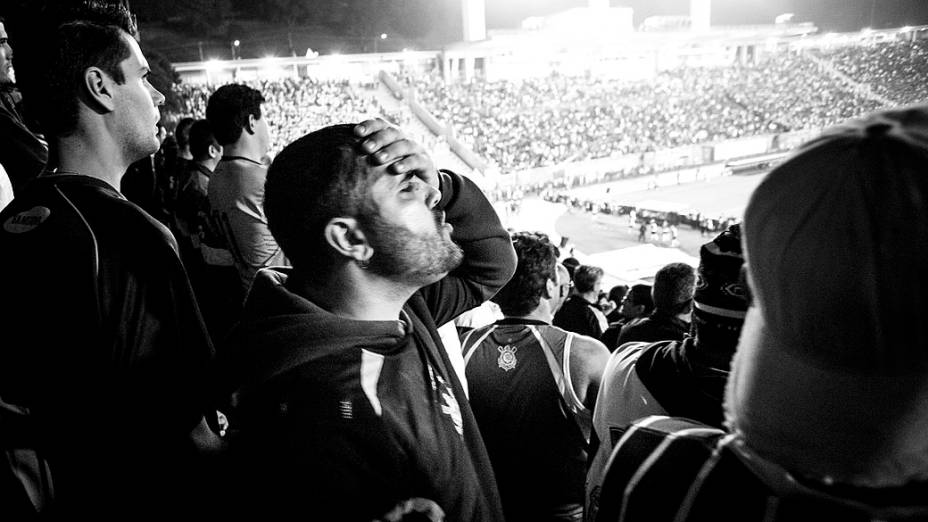 Torcida do Corinthians durante a decisão da Recopa Sul-americana, no Pacaembu