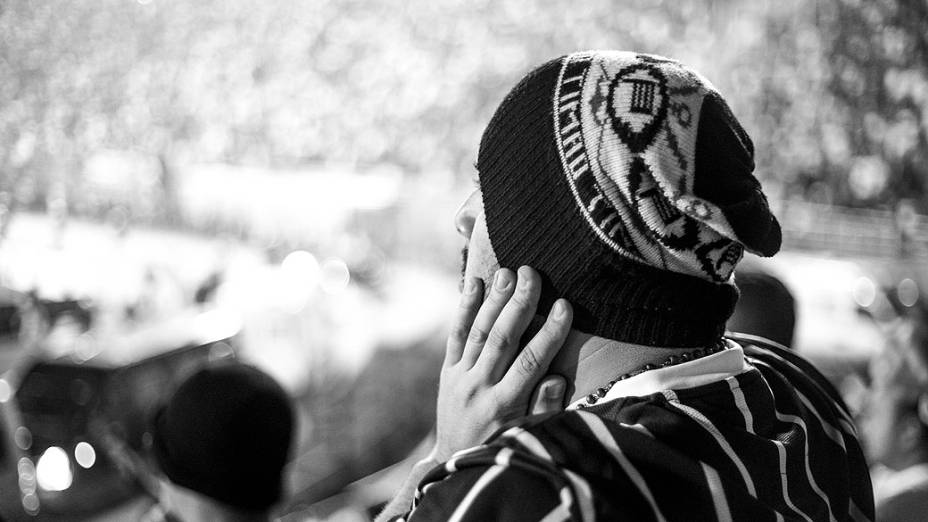 Torcida do Corinthians durante a decisão da Recopa Sul-americana, no Pacaembu