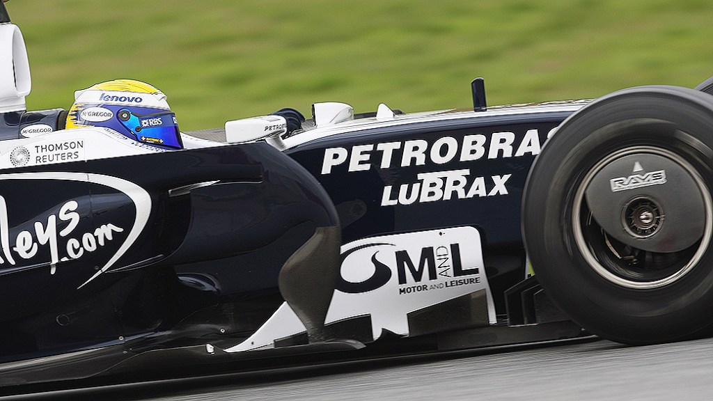O alemão Nico Rosberg, em 1998, na Williams, durante teste na Espanha