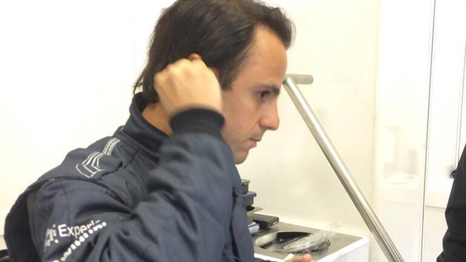 Felipe Massa no box da Williams, em sua estreia na equipe , em Jerez de La Frontera, Espanha