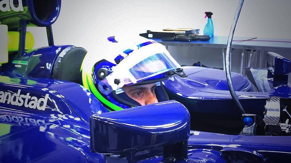 Felipe Massa no box da Williams, em sua estreia na equipe , em Jerez de La Frontera, Espanha