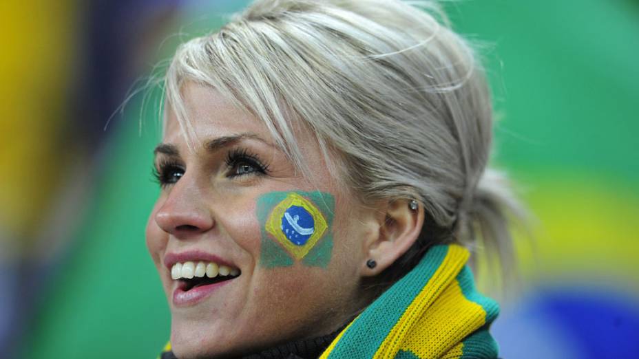 Torcida chega para amistoso de Brasil e Inglaterra no Estádio de Wembley em Londres