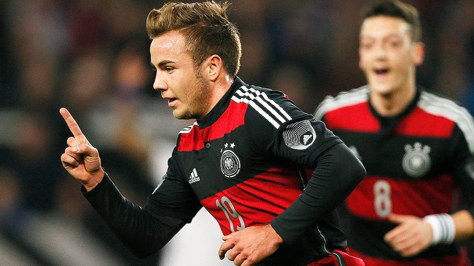 Mario Goetze marcou o gol da vitória da Alemanha por 1 a 0 sobre o Chile em amistoso disputado na cidade de Stuttgart