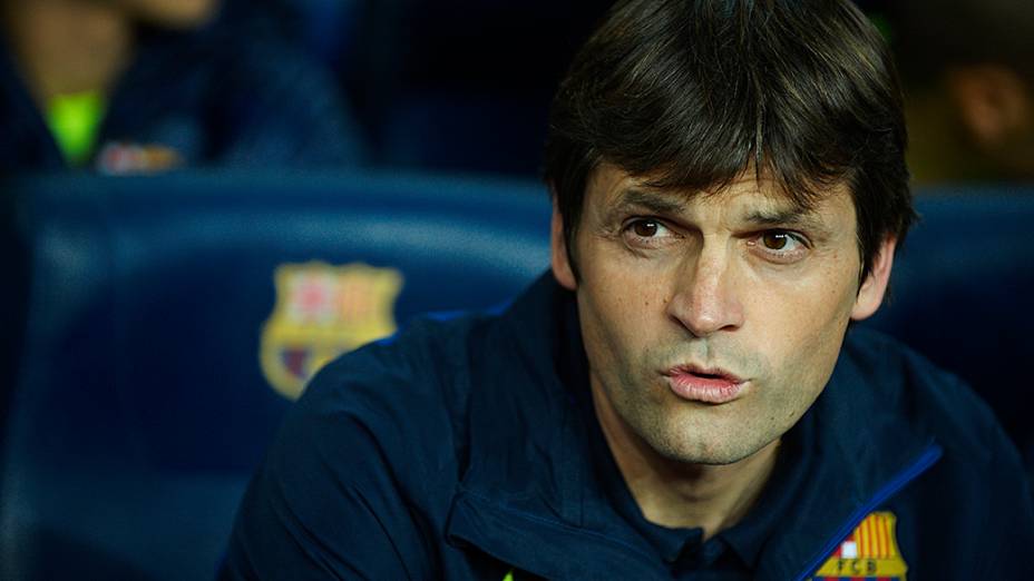 Tito Vilanova, como assistente de Guardiola no Barcelona em 2010