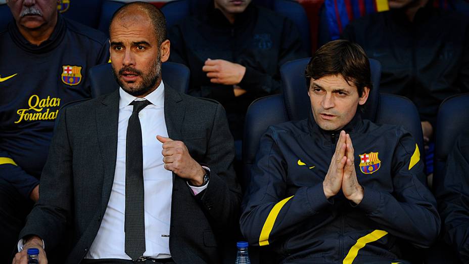 Pep Guardiola e Tito VIlanova em 2012