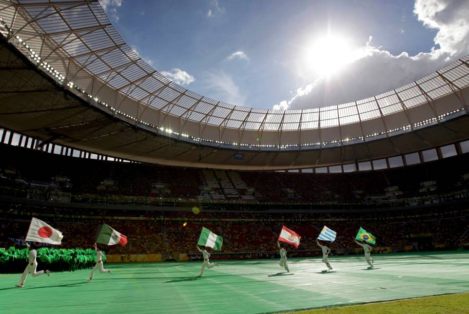 Abertura da Copa das confederações no estádio Mané Garrincha, em Brasília