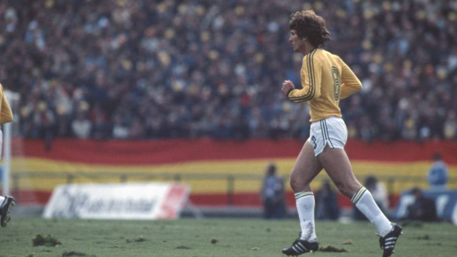 Zico em Brasil 0 x 0 Espanha, partida válida pela Copa do Mundo de 1978