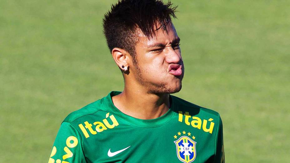 Treino da Seleção Brasileira em Fortaleza antes do jogo contra o México, em 17/06/2013