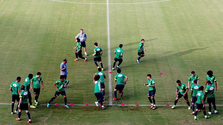 Treino da Seleção Brasileira em Salvador, antes do jogo contra a Itália, pela Copa das Confederações, em 21/06/2013