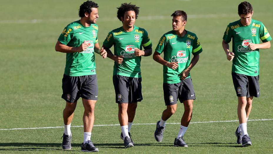 Treino da Seleção Brasileira em Belo Horizonte, antes da semifinal contra o Uruguai