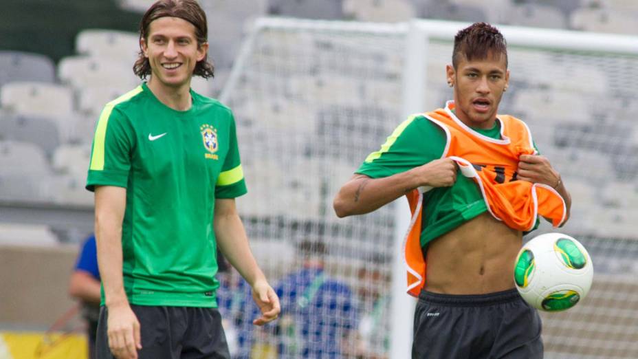 Treino da seleção brasileira em Belo Horizonte, antes da semifinal contra o Uruguai, pela Copa das Confederações