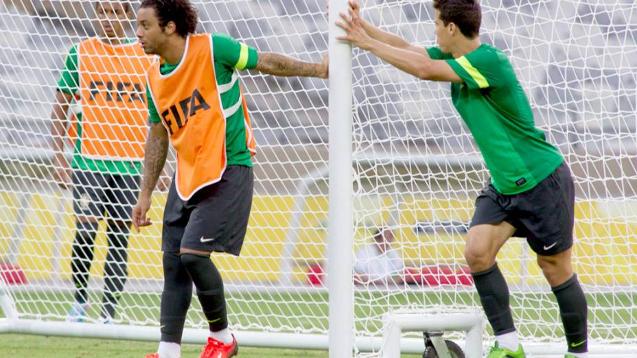 Treino da seleção brasileira em Belo Horizonte, antes da semifinal contra o Uruguai, pela Copa das Confederações