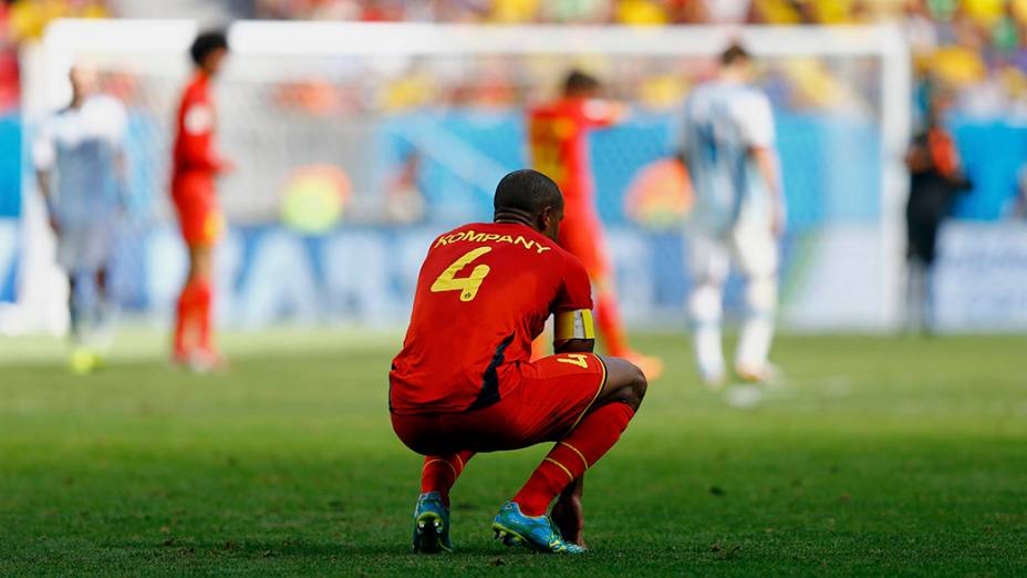 Vincent Kompany, da Bélgica, durante o jogo contra a Argentina no Mané Garrincha, em Brasília