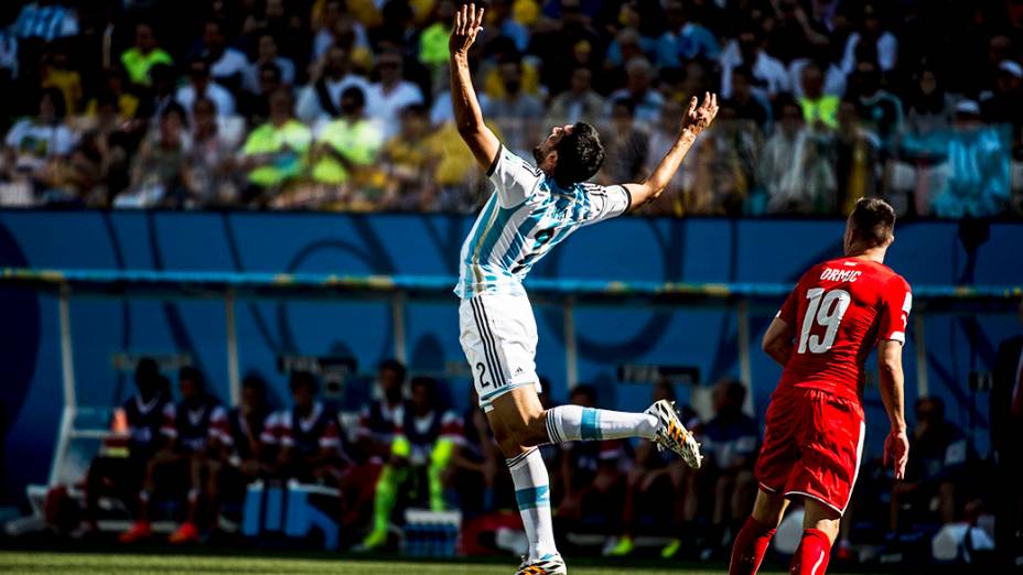 Lance no jogo entre Argentina e Suíça no Itaquerão, em São Paulo