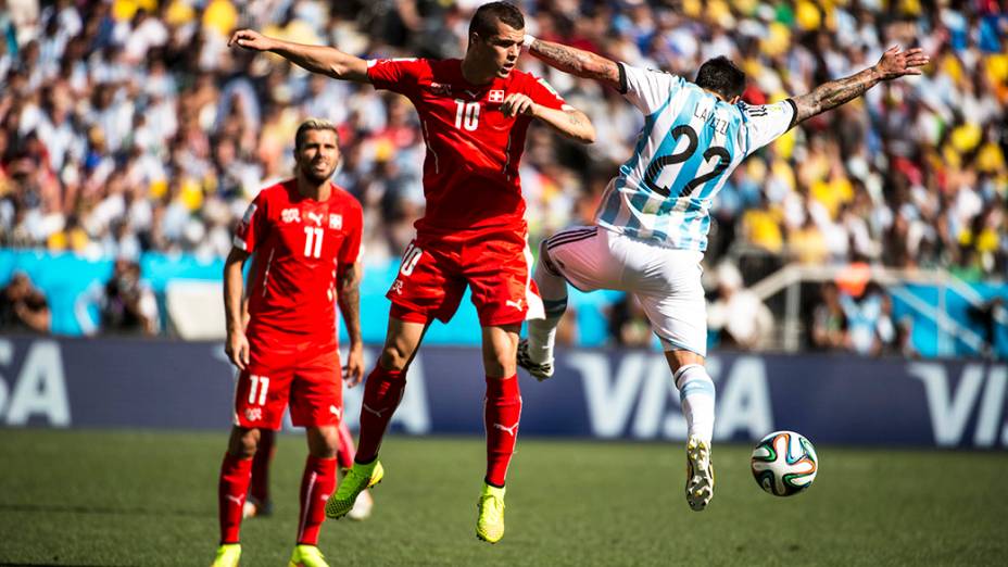 Lance no jogo entre Argentina e Suíça no Itaquerão, em São Paulo