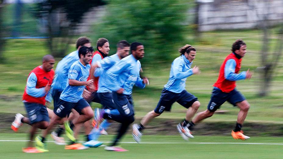 Seleção uruguaia se prepara para a Copa do Mundo no Complexo Celeste em Canelones, Uruguai