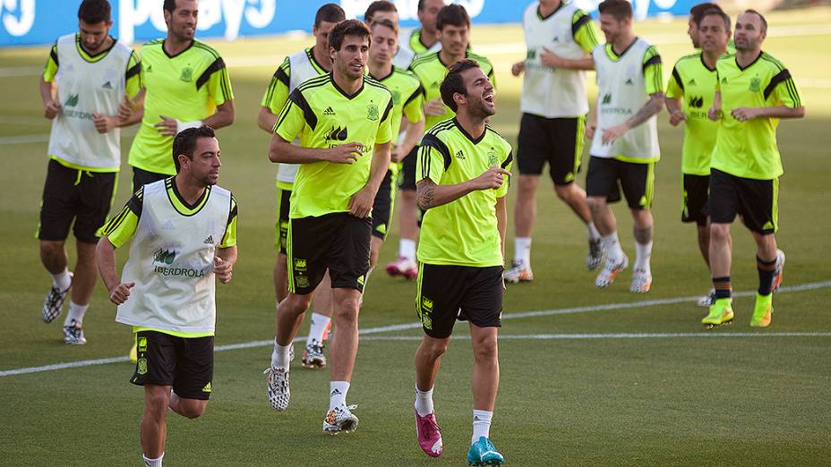 Seleção espanhola realiza treinamento em preparação à Copa do Mundo, em Las Rozas, cidade próxima a Madri