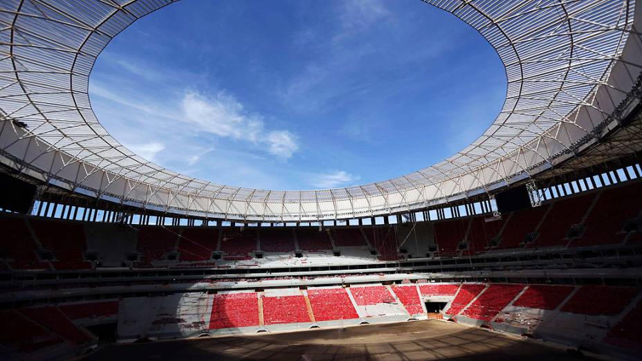 Obras do estádio Mané Garrincha em Brasília 