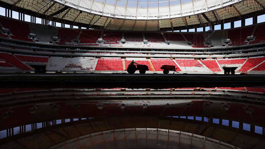 Obras do estádio Mané Garrincha em Brasília