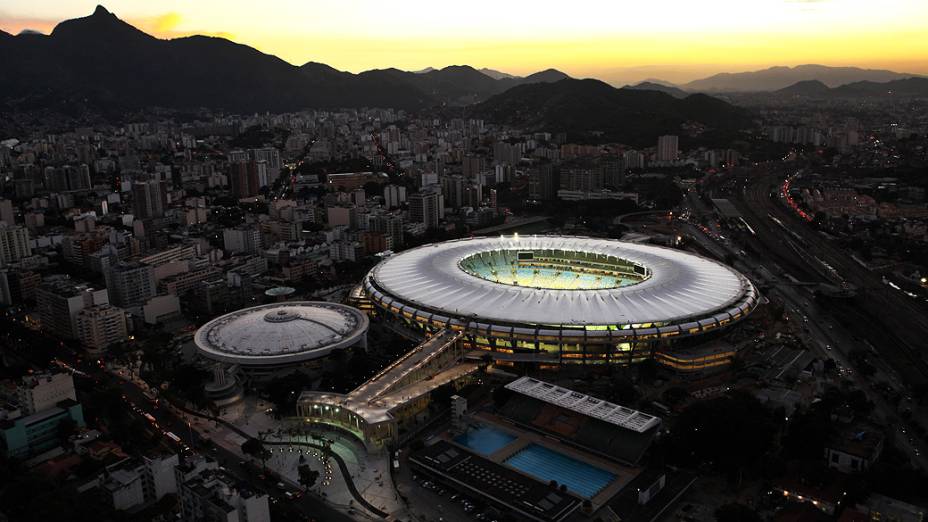 Imagem aérea do Maracanã, no Rio de Janeiro