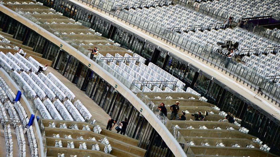 Movimentação no estádio do Mineirão antes do amistoso entre Brasil e Chile