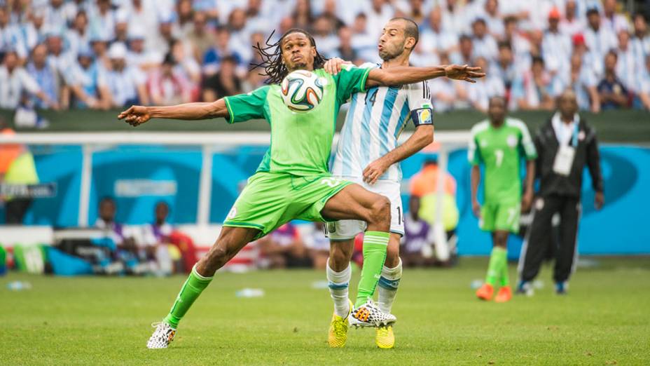 Lance no jogo entre Nigéria e Argentina no Beira Rio, em Porto Alegre