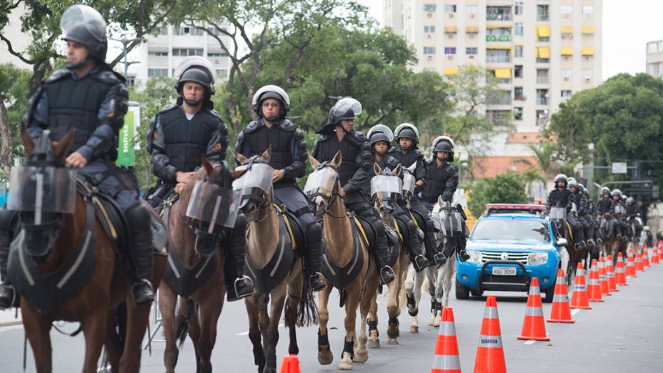 Maracanã tem policiamento reforçado para a partida entre Rússia e Bélgica