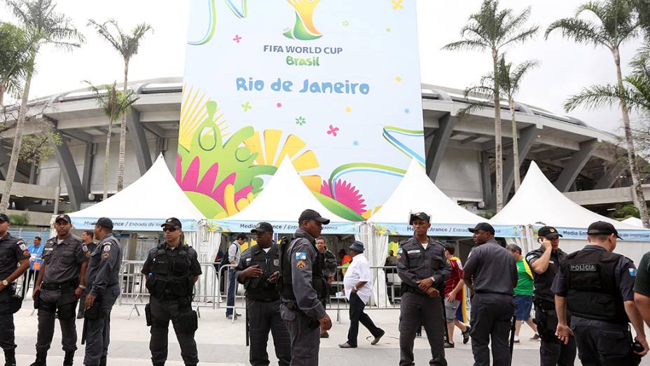 Maracanã tem policiamento reforçado para a partida entre Rússia e Bélgica