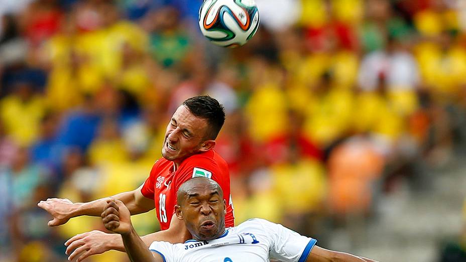 Lance da partida entre Suíça e Honduras, na Arena Amazônia, em Manaus