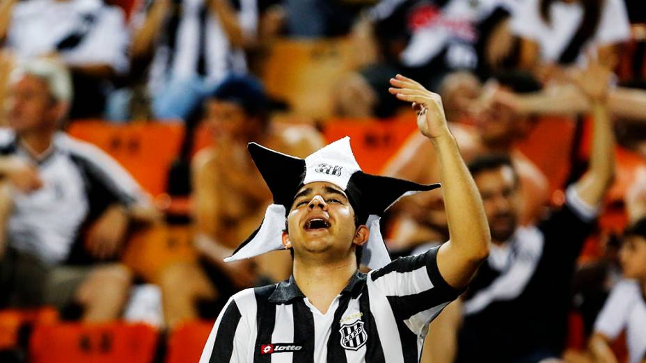 Torcida da Ponte Preta antes da primeira partida da final da Copa Sul-Americana 2013, contra o Lanús, no Pacaembu