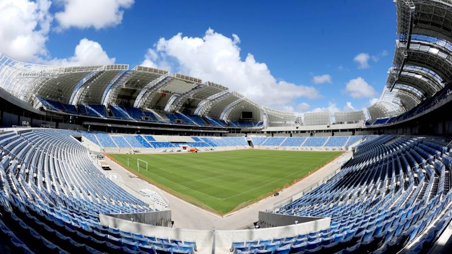 Vista interna da Arena das Dunas, em Natal