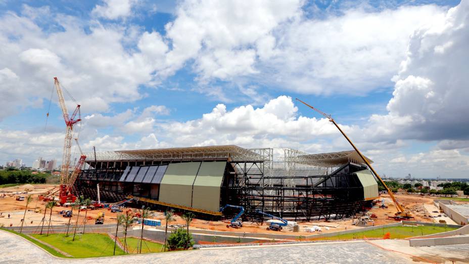 Vista externa da Arena Pantanal, em Cuiabá