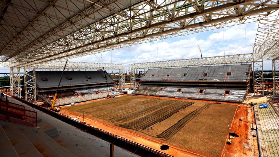 Vista interna da Arena Pantanal, em Cuiabá