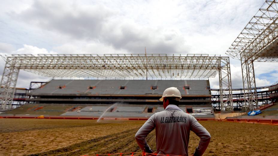 Vista interna da Arena Pantanal, em Cuiabá