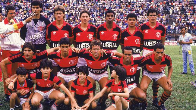 O time do Flamengo em 1987, com Renato Gaúcho, Bebeto e Zico