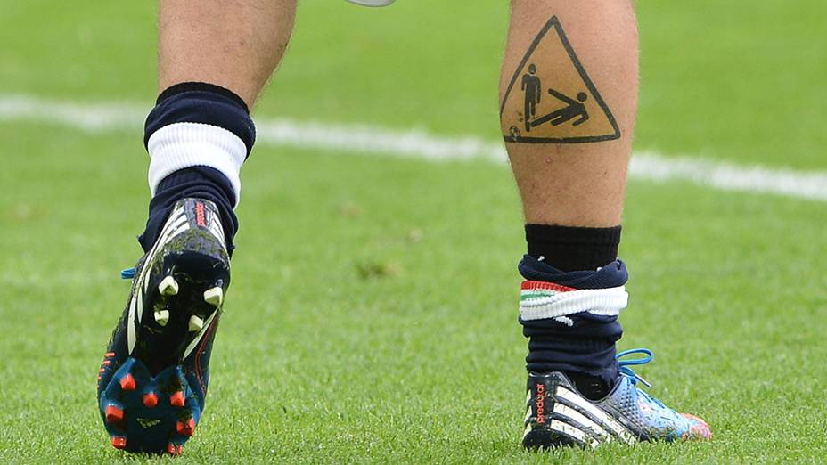 Tatuagem do meio campista da seleção italiana Daniele De Rossi