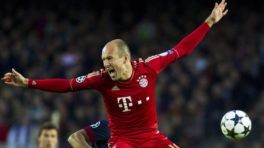 Robben marcou o primeiro gol do Bayern de Munique sobre o Barcelona