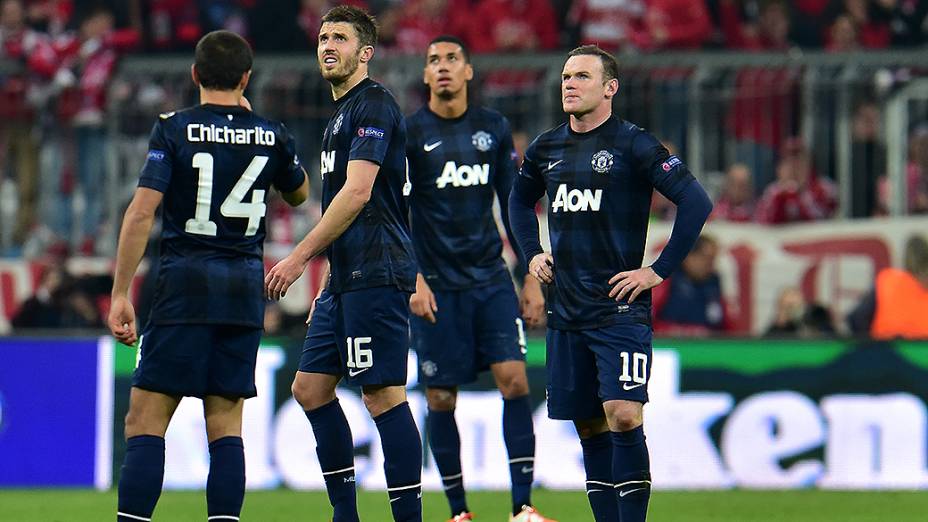 Jogadores do Manchester United lamentam derrota para o Bayern de Munique