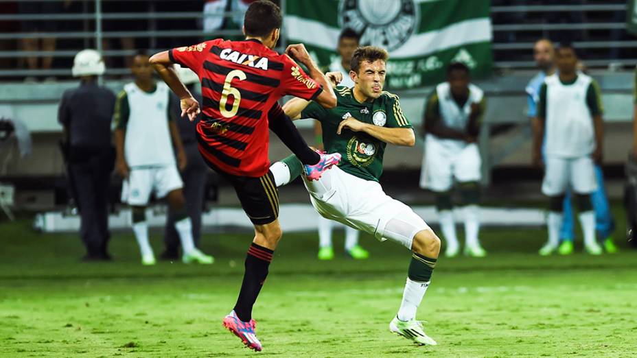 Lance no jogo entre Palmeiras e Sport, na estreia da Arena Palmeiras