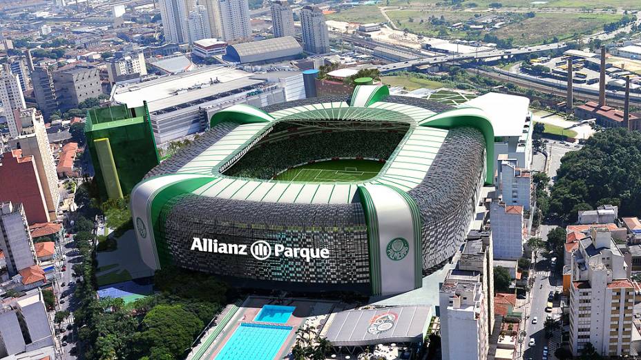 Projeção na nova Arena do Palmeiras