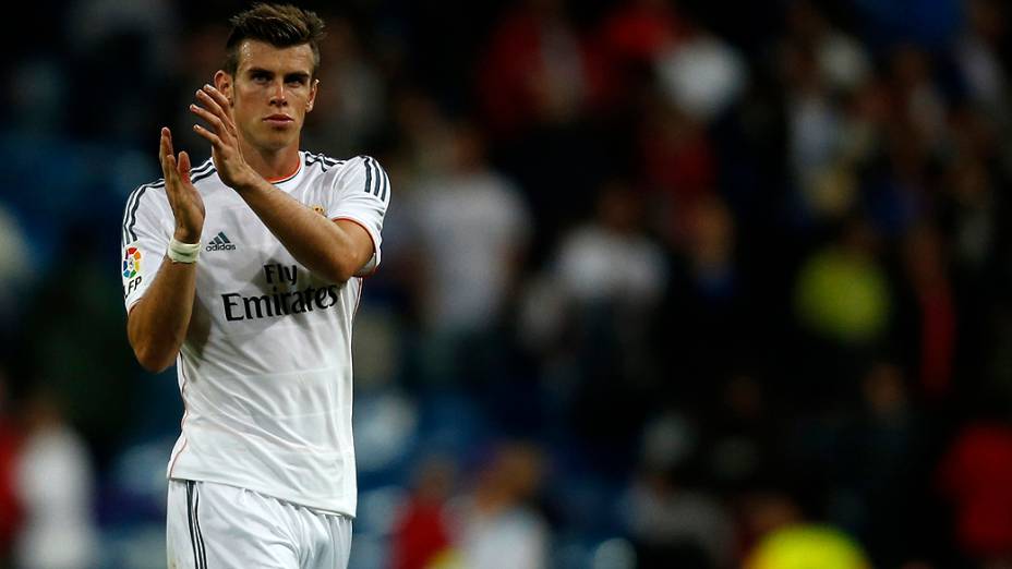 Gareth Bale durante partida contra o Atlético de Madrid válida pelo Campeonato Espanhol