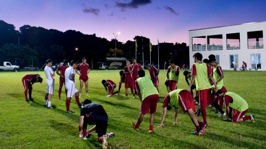 Seleção do Taiti se prepara para a Copa das Confederações, em Papeete na Polinésia Francesa